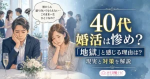 40代婚活は惨め？「地獄」と感じる理由は？現実と対策を解説