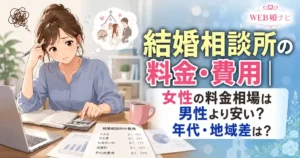 結婚相談所の料金・費用｜女性の料金相場は男性より安い？年代・地域差は？
