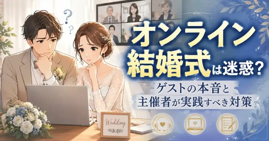 オンライン結婚式は迷惑？ゲストの本音と主催者が実践すべき対策