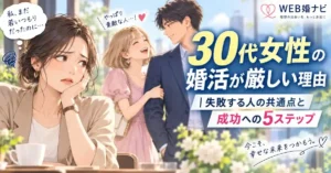 30代女性の婚活が厳しい理由｜失敗する人の共通点と成功への5ステップ