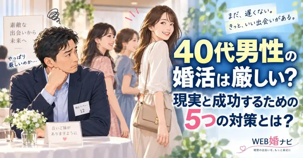 40代男性の婚活は厳しい？現実と成功するための5つの対策とは？