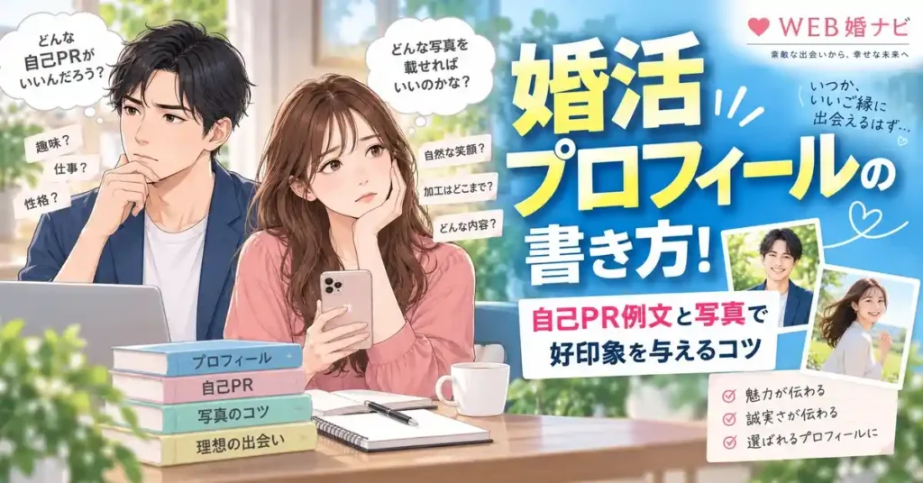 婚活プロフィールの書き方！自己PR例文と写真で好印象を与えるコツ