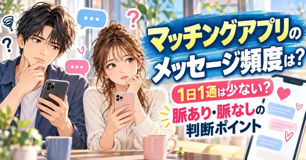 マッチングアプリのメッセージ頻度は？1日1通は少ない？脈あり・脈なしの判断ポイント