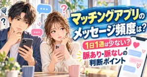 マッチングアプリのメッセージ頻度は？1日1通は少ない？脈あり・脈なしの判断ポイント